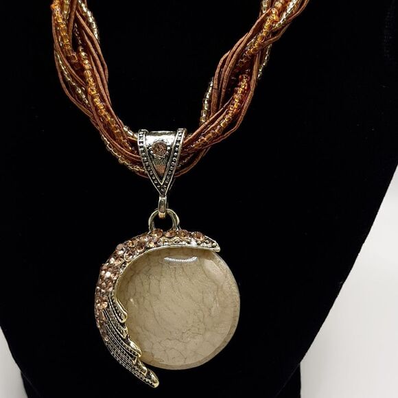 "HOST PICK" NWOT Boho  brown and tan necklace - Picture 1 of 4